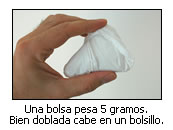 bolsa plástica doblada
